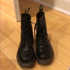 Black leather Doc Martens